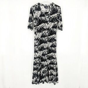 Attitudes by Renee Como Jersey Godet‎ Midi Dress Monet Strokes Women's Size XXS